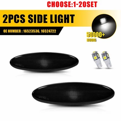 For Chevrolet Corvette C5 1997-2004 Smoked Rear Side Marker Lights w/ T10 2-10X - Image 1 of 4