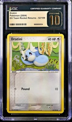Dratini #52 - 2004 English EX Team Rocket Returns - CGC Pristine 10 POP 6! - Image 1 of 2