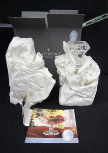 COPPIA CANDELABRI WATERFORD Crystal LISMORE 6" luce singola IRLANDA - Foto 1 di 6