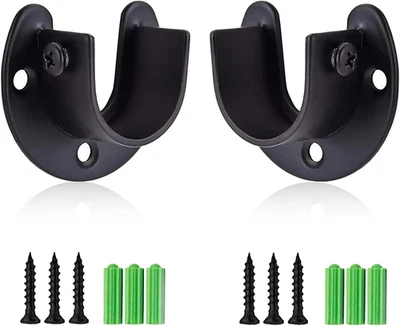 Кронштейн для стержня шкафа из нержавеющей стали, диаметр 1-1/4 дюйма держатель стержня шкафа 2 шт., - Изображение 1 из 4