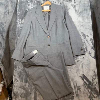 Traje de pantalón Lafayette 148 para mujer 12 gris mezcla de lana Loro Piana traje deporte de negocios Foto 1 de 4