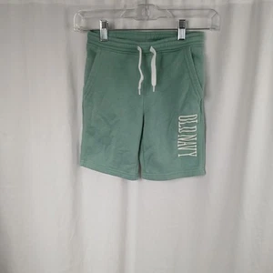 Old Navy Drawstring Pullon Fleece Shorts Green White Logo Boys Size M - Picture 1 of 14