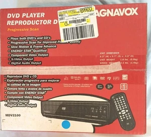 Magnavox MDV2100/F7 Slow Motion Progressive Scan DVD/CD Video Player w/ Remote - Picture 1 of 9