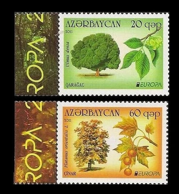 Azerbaijan 2011 * Europa CEPT * Forests * Full Set * MNH - Image 1 of 2