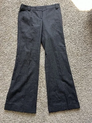 Burberry London Pants Womens 8 Gray Wool Dress Bootcut Trouser Italy - Image 1 of 4