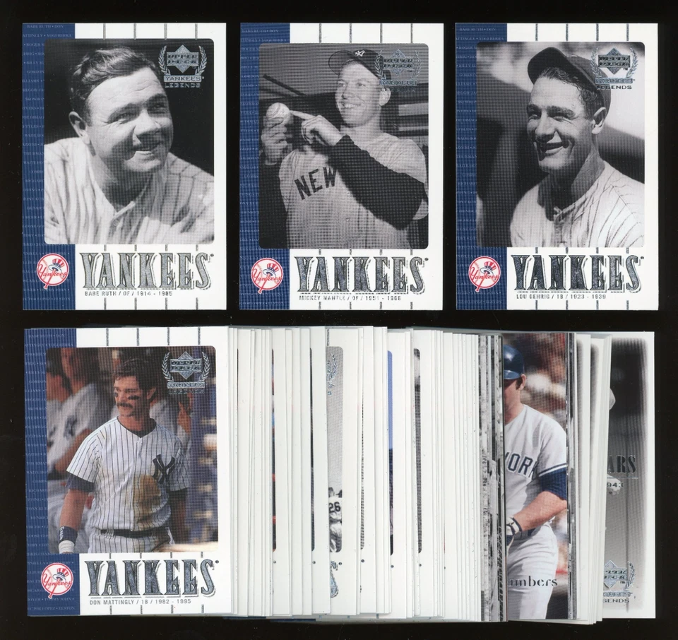 Juego de 90 cartas de béisbol 2000 Upper Deck New York Yankees Legends ~ Ruth Mantle ~ Foto 1 de 1