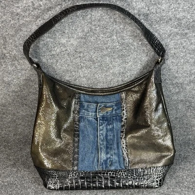 Bolso de mano Clever Carriage Company de cuero vaquero con relieve de cocodrilo para mujer Foto 1 de 4