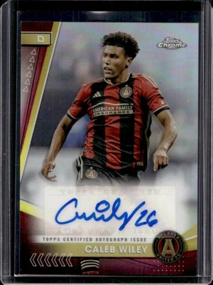 2024 Topps Chrome MLS Caleb Wiley Auto #CA-CW United - Image 1 of 2