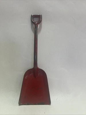 "Camión cubo arena pala roja vintage años 50 acero prensado metal mango en D 8""" Foto 1 de 4