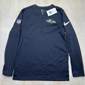 NEW SM Baltimore Ravens Nike Sideline Performance Long Sleeve 1/4 Zip Top - Picture 1 of 16