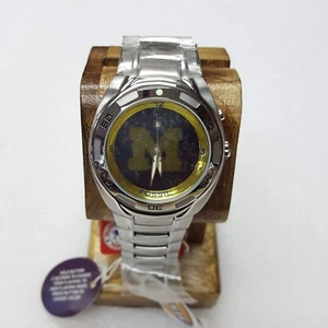 Michigan Wolverines NCAA Stainless Steel Kaleido Mens Watch by Fossil NEW (RARE) - Picture 1 of 8