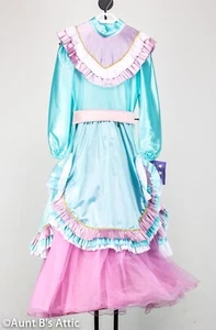 Princess Dress Girls Dxl Rubies "Social Butterfly" 3Pc Aqua & Pink Hooped Gown L - Picture 1 of 4
