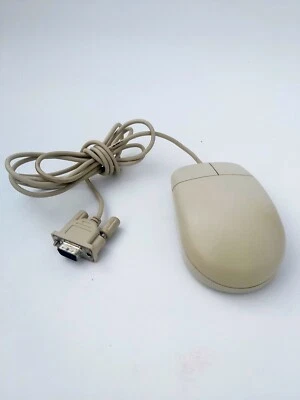 Mitsumi Electronics Beige 2-Button Roller Ball Wired PC Serial Mouse EW4ECM-S310 - Image 1 of 2