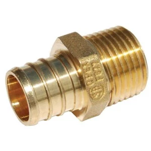(5) Solid Brass 1/2" THR x 3/4" PEX Insert Male Adapter Crimp FAST SHIP! A23 - Picture 1 of 1