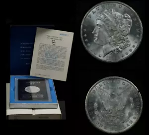 1884-CC $1 Silver Morgan One Dollar w/ Box, Nixon Note & Mailer - Picture 1 of 8