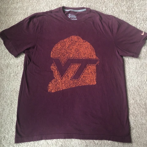 Virginia Tech Hokies VT Logo NIKE Tshirt Men's Size XL Short Sleeves Cover