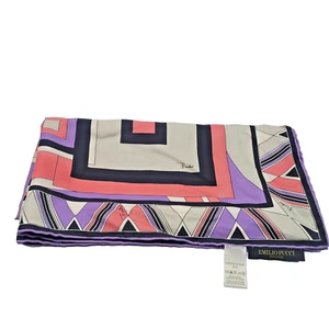 Vintage Emilio Pucci Firenze Silk Scarf Multi Vibrant Colors - Picture 1 of 9