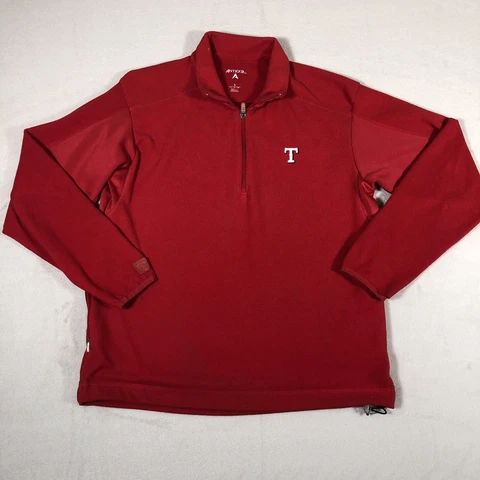 Texas Rangers Sweater Men Small Red Baseball Outdoor Casual Athletic Full Zip B2 Cover