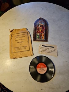Antike BING CROSBY RECORD 78 U/min Pappspielzeug Werbung PHONOKARTEN "WEIL - Bild 1 von 15