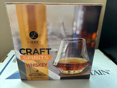 4 Piece Libbey Whiskey Glasses Craft Spirits Liquor Set - Image 1 of 4