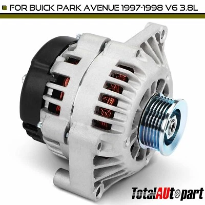 Alternator for Buick Park Avenue 1997-1998	105 Amp 12 Volt CW 6-Groove Pulley - Image 1 of 4