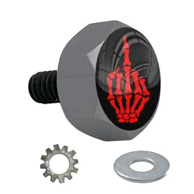Gris Gunmetal - Perno de asiento hexagonal de aluminio Billet para Harley rojo FU dedo ESQUELETO Foto 1 de 4