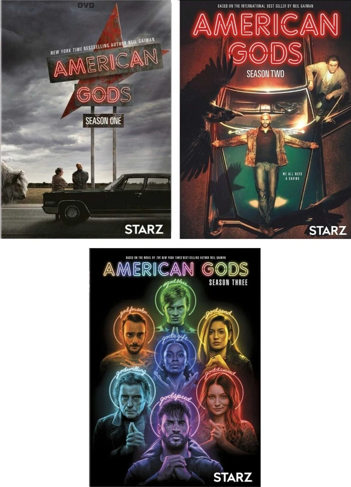 AMERICAN GODS Series the Complete Seasons 1-3 (DVD - 9 Disc Set) - Season 1 2 3 - Image 1 of 1