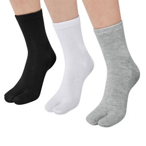 3 Pairs Men Tabi Socks Split Sandals Two Toe Flip Flop Mens Sports Running Socks