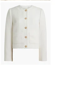 J.Crew $218 Petite Tweed Lady Jacket in Ivory Size P6 BW907 - Picture 1 of 10