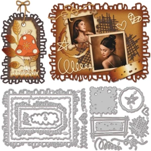Irregular Label Frame Cutting Dies for Card Making Metal Die Cuts Bookmark Frame - Picture 1 of 7