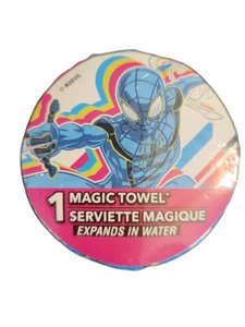 Peachtree Playthings Marvel Blue Spiderman Magic Towel Washcloth - Picture 1 of 1
