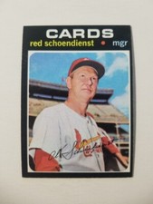 RED SCHOENDIENST 1971 TOPPS BASEBALL CARD #239 ST. LOUIS CARDINALS