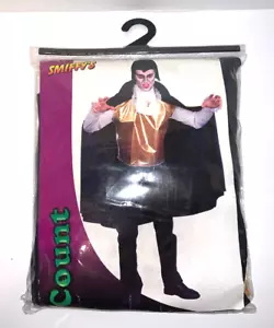 NUEVO SMIFFYS ""CUENTA"" DRÁCULA Disfraz # 21775 Talla Adulto Capa, Túnica, Medallón - Imagen 1 de 7