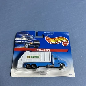 1996 Hot Wheels 65743 Haulers Recycle America Garbage Truck Blue - Picture 1 of 5