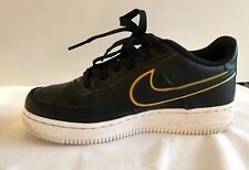 Nike Air Force 1 LV8 size 5 youth Black with Gold Metallic Trim