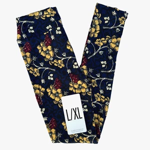 NEW Lularoe Leggings Girls L/XL (sz 8-14) Colorful Floral Buttery Soft Stretch - Picture 1 of 11