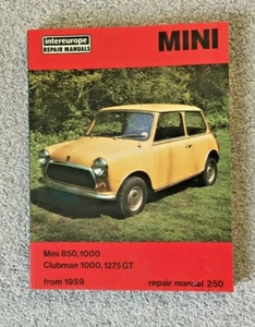 INTEREUROPE MINI ( incl MINI 850, 1000, CLUBMAN 1000, 1275GT) REPAIR MANUAL - Picture 1 of 1