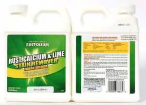 2 Bottles Rust-Oleum 28 Oz Rust Calcium & Lime Stain Remover Indoor & Outdoor