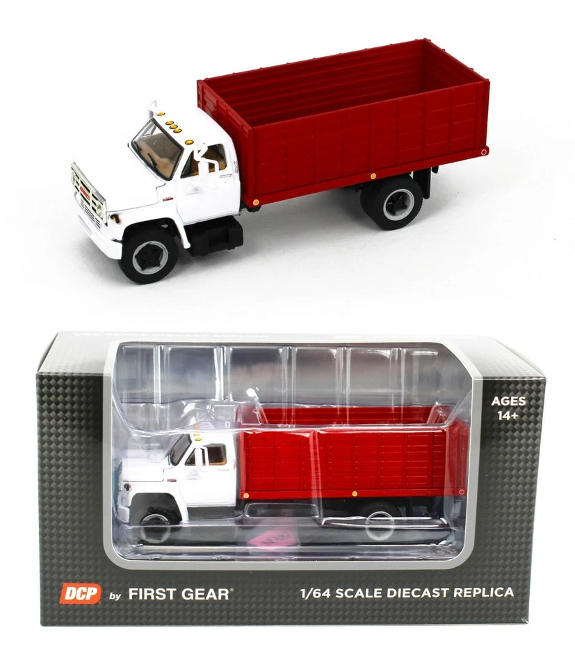 NEW 2021 1:64 DCP *WHITE & RED* GMC 6500 GRAIN TRUCK NIB - Image 1 of 4