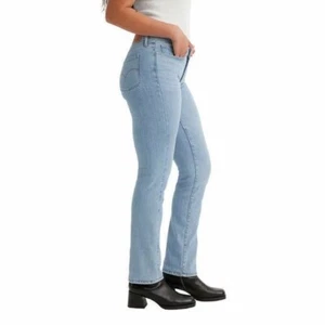 Levi's Ladies' 314 Shaping Straight Jeans, built-in tummy panel, Blue, Size:4/27 - Picture 1 of 5