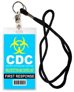 CDC ID/Security Badges Novelty HALLOWEEN COSTUME MOVIE PROP - Picture 1 of 1