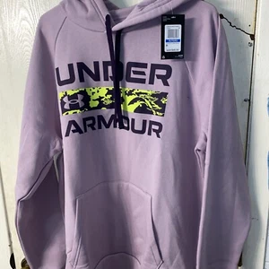 Under Armour Mens Size Medium UA Rival FLC Signature Hoodie - Picture 1 of 3