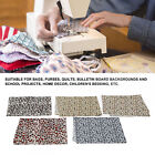 Leopard Print Fabric Sewing Sheet Set 5Pcs Quilted Patch Fabric In 5 Colors 5Pcs