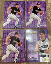 (4) 1995 Emotion Rookies #2 Jason Bates Colorado Rockies RC Baseball Cards!