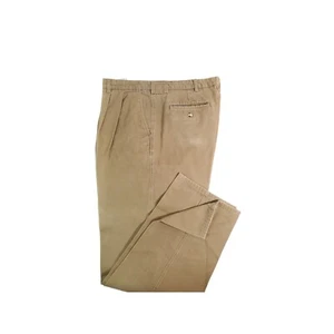 L.L. Bean Men's Pleated Twill Pants Size 42 Khaki - Picture 1 of 4