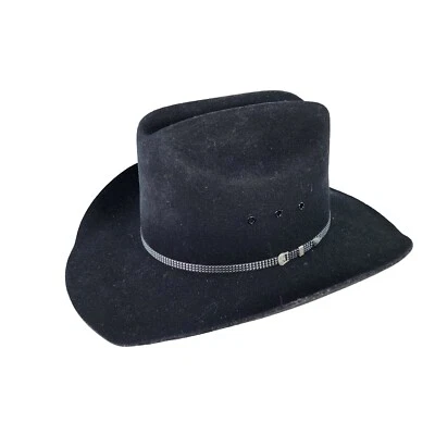 Sheplers Cowboy Hat Size XL X-Large Black Wool Long Oval Western Hats - Image 1 of 4