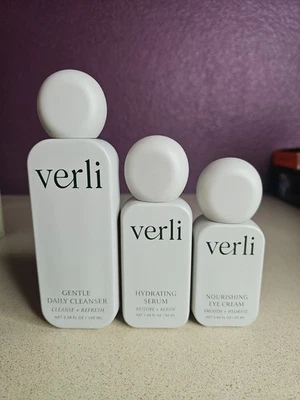 Combo Verli Regimen - Limpiador diario 100 ml, suero hidratante 50 ml, crema para ojos 25 ml Foto 1 de 3