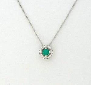 COLLAR COLGANTE DIAMANTE ESMERALDA DIAMANTES EXTRAÍDOS TIERRA Y ESMERALDA VERDE - Imagen 1 de 2