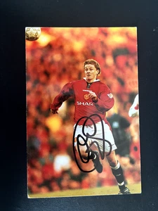 OLE GUNNAR SOLSKJAER - MANCHESTER UNITED LEGEND - TOP SIGNED PHOTOGRAPH - Bild 1 von 1