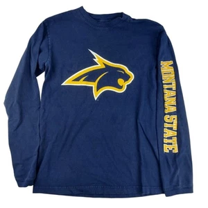 Montana State Bobcats T-Shirt Herren Small Langarm blau gelb NCAA Football - Bild 1 von 6